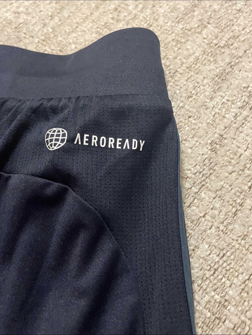 Adidas Mens L 2 Pack Shorts Black Navy Climalite Aeroready 3 Stripe EUC - Picture 12 of 16